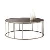Picture of OVIO COFFEE TABLE 105CM GLASS TOP BK