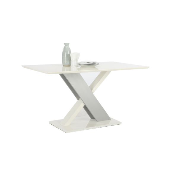 Picture of LANSING DINING TABLE 140CM HG ALU/WT