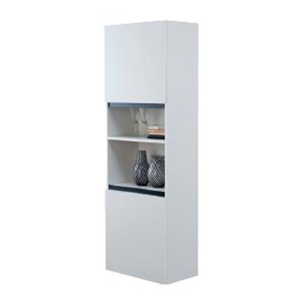 Picture of LINEO HIGH CABINET 2 DOORS WT-M/BK