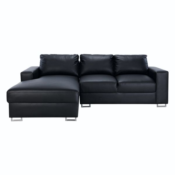 Picture of POLLY PVC L-shape sofa/R BK