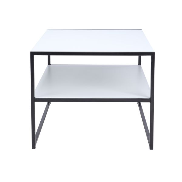 Picture of H-LAY COFFEE TABLE80+SHELF BK/TOP PVC BK