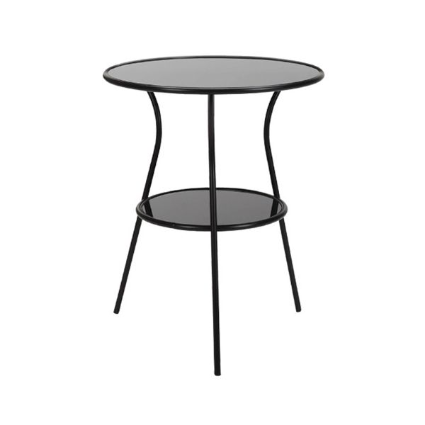 Picture of GUSTE SIDE TABLE ROUND GLASS BK