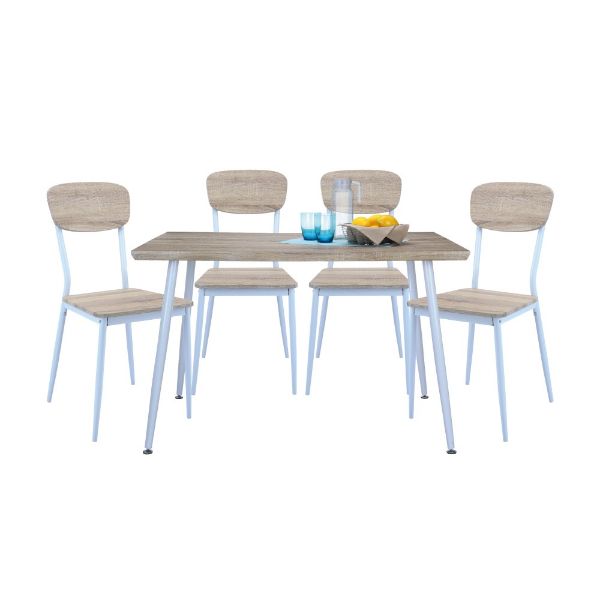 Picture of H-BARTON WOOD DINING SET (1T+4C) NT