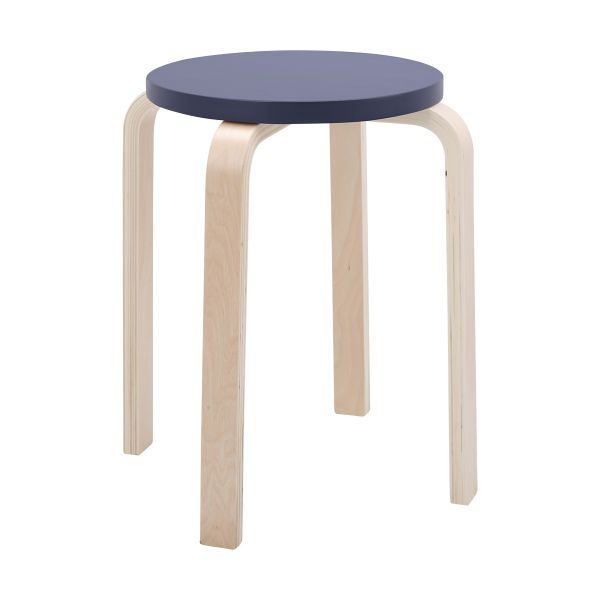 Picture of H-BELLA/P Bentwood round stool NT/BL