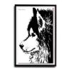 Picture of WOLF Picture with frame 40x50cm. BK