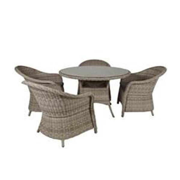 Picture of ORARENE Outdoor set 1table+4chairs GY   