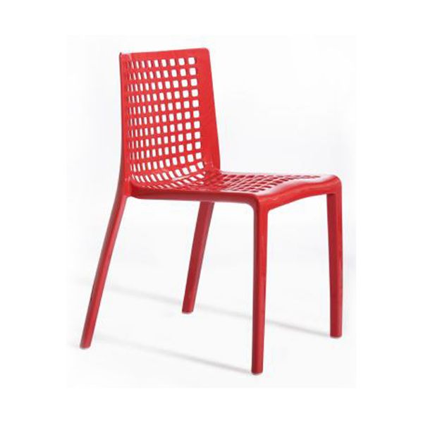 Picture of BERT PLASTIC DINING CHAIR ( Red / White)