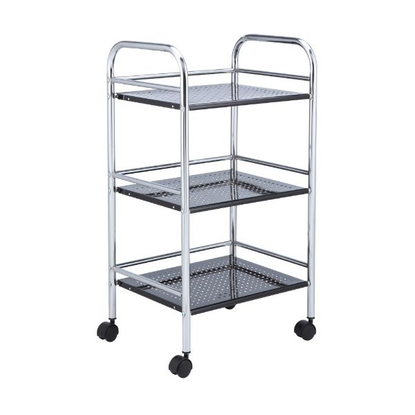 Picture of HESON 3 Tiers storage cart BK/CHR       