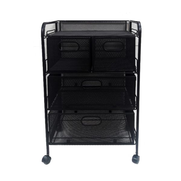 Picture of SMART 3 Tiers drawer cart BK            
