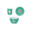 Picture of ODELLA Dinnerware 3 pcs/set GN/WT       