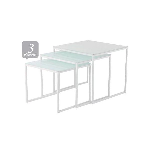 Picture of SOLA nesting table WT/glass WT