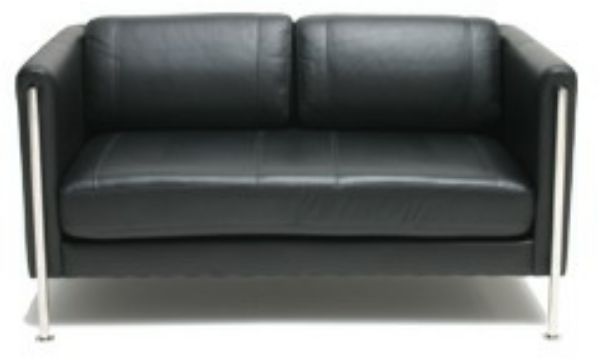 Picture of ODIN PLUS SOFA 2 SEAT/PVC BLACK 
