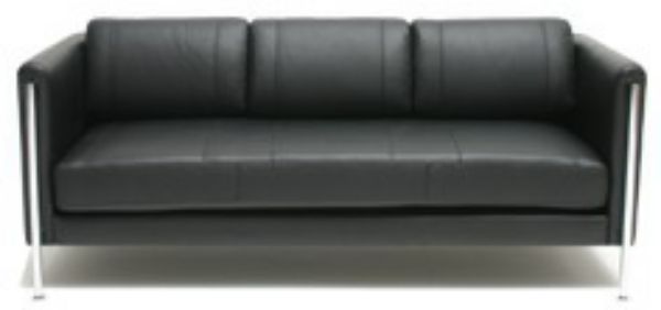 Picture of ODIN PLUS SOFA 3 SEAT/PVC BLACK 