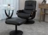 Picture of PARKER H/L RELAX CHAIR+STOOL BK