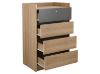 Picture of MERINDA Chest 4 drawers NT/DGY          