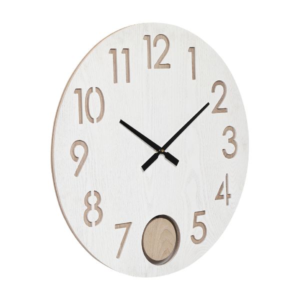 Picture of NORLIND WALL CLOCK 24" WT/NT