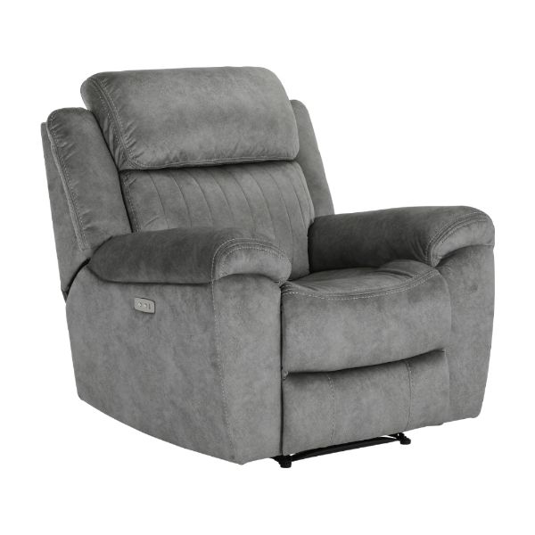 Picture of LEDGER Fabric power recliner 1/S GY