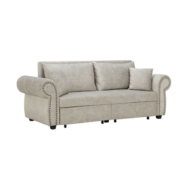 Picture of VICTORIA Fabric sofa-bed 3/S LGY