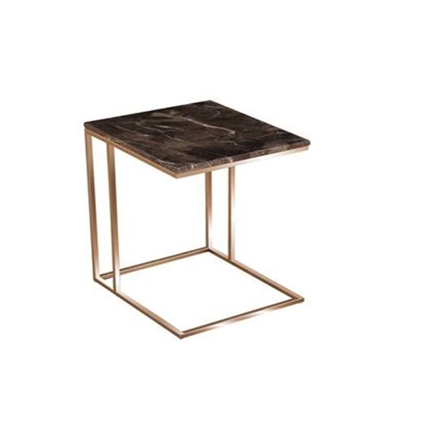 Picture of MONDO/P Marble side table 45CM. BN/RG