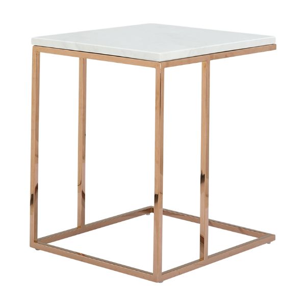 Picture of MONDO/P Marble side table 45CM. WT/RG