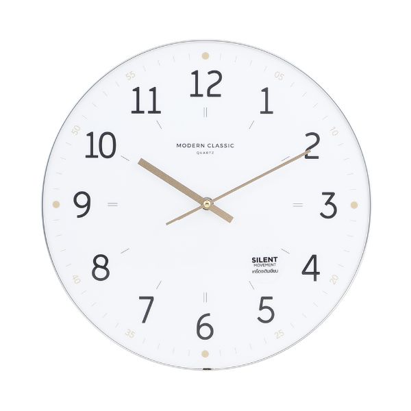 Picture of TIMEFLIES Wall clock 14" WT/BK
