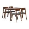 Picture of MICHELL/L Wood dining set(1T+4C) TK/GY