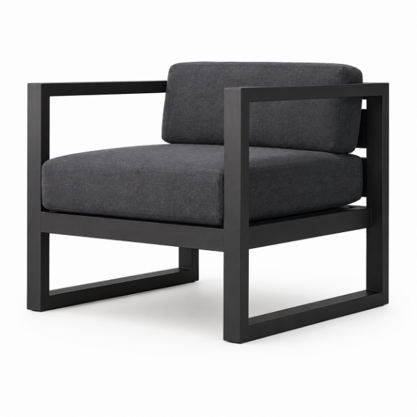 Picture of Outdoor black single chair