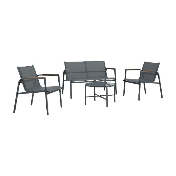 Picture of FIJI Textilene sofa set of 4 DGY