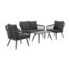 Picture of *LUGAN Rope sofa set of 4 DGY