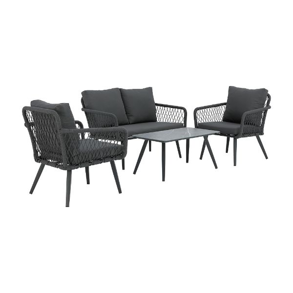 Picture of *LUGAN Rope sofa set of 4 DGY