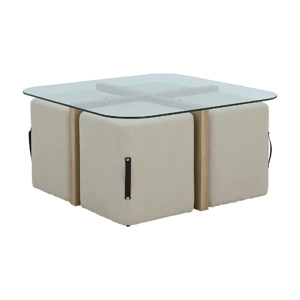Picture of FLEXIA Coffee table+stool  WT/NT
