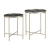 Picture of ORACLE Round side table 2 pcs/set GD/BK