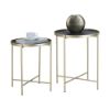 Picture of ORACLE Round side table 2 pcs/set GD/BK