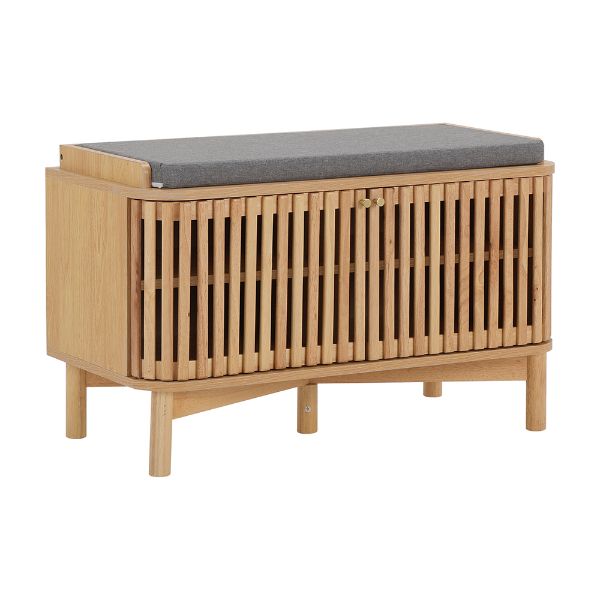 Picture of KINOBI Shoe cabinet w/seat NT/GY