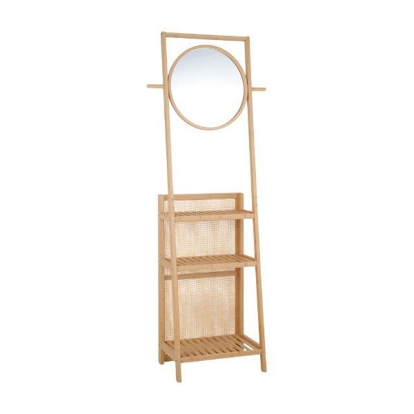 Picture of BAMBURA 3-Tier bath shelf+mirror NT