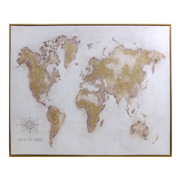 Picture of WOREN Pic+Gold foil+frame 100x80cm CR/GD
