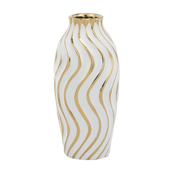 Picture of LUXCERA Table vase 13" WT/GD
